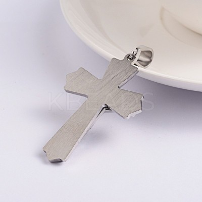 Tarnish Resistant Easter Theme Crucifix Cross 304 Stainless Steel Pendants STAS-N080-07P-1