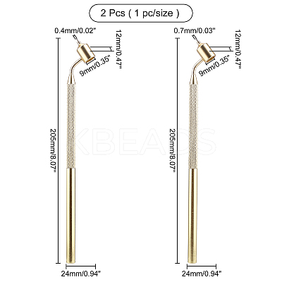 2Pcs 2 Style Aluminum Slanting Fine Line Paint Pen AJEW-AR0001-42-1