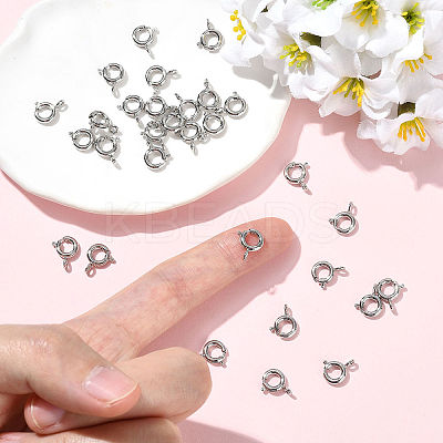 SHEGRACE Brass Spring Ring Clasps XGRPCN197-018P-1