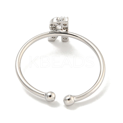 Rack Plating Brass Open Cuff Rings for Women RJEW-F162-02P-R-1