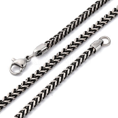 2.5MM 304 Stainless Steel Wheat Chain Necklaces NJEW-Q013-15A-1