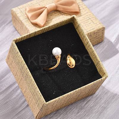 304 Stainless Steel Cuff Rings RJEW-D317-03G-1