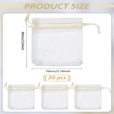 20Pcs Organza Bags OP-LP0001-18-1