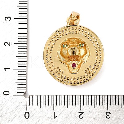 Brass Micro Pave Cubic Zirconia Pendants KK-U076-05G-1