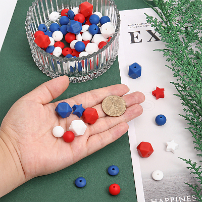 12 style Food Grade Eco-Friendly Silicone Beads SIL-FH0001-03-1