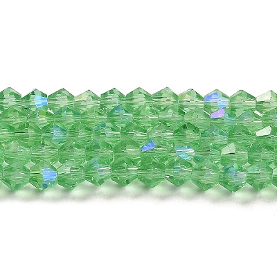 Transparent Electroplate Glass Beads Strands LS-GLAA-F029-4mm-D24-1