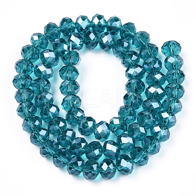 Electroplate Glass Beads Strands EGLA-A034-T6mm-A33-1