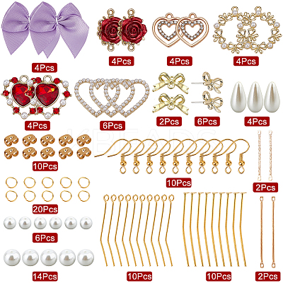 DIY Imitation Pearl Earring Making Kit DIY-SC0019-31-1