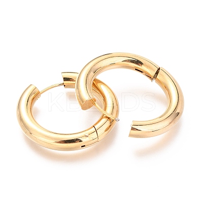 202 Stainless Steel Huggie Hoop Earrings EJEW-O087-08B-G-1