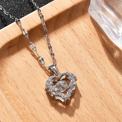 304 Stainless Steel Necklaces for Women NJEW-R015-03P-1