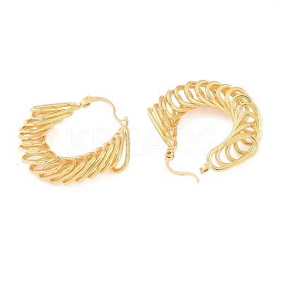 Brass Hoop Earring for Women LS-EJEW-L288-001G-1