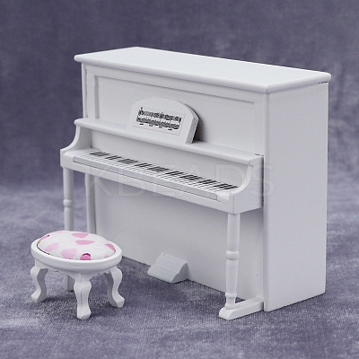 Wood Piano & Chair Miniature Ornaments PW-WG2A996-01-1