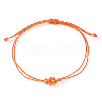 Adjustable Glass Seed Bead Link Bracelets DH6590-2-1
