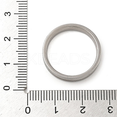 304 Stainless Steel Grooved Ring Settings STAS-D151-01C-P-1
