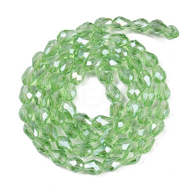 Transparent Electroplate Glass Beads Strands EGLA-N013-T4mm-B13-1