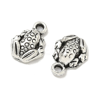Tibetan Style Alloy Frog Charms TIBEP-O009-28-1