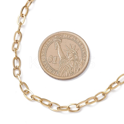 4MM 304 Stainless Steel Cable Chain Necklaces for Women NJEW-JN05597-1