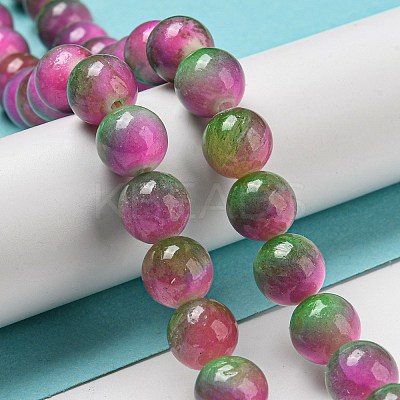 Dyed Natural White Jade Beads Strands G-F764-03C-1