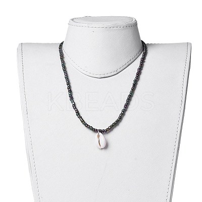 Glass Seed Beads Pendant Necklaces NJEW-JN02314-M-1