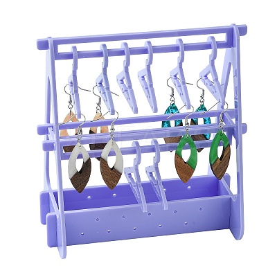 2 Layers Hanger Style Acrylic Earring Storage Display Rack ST-CJ0034-01A-1