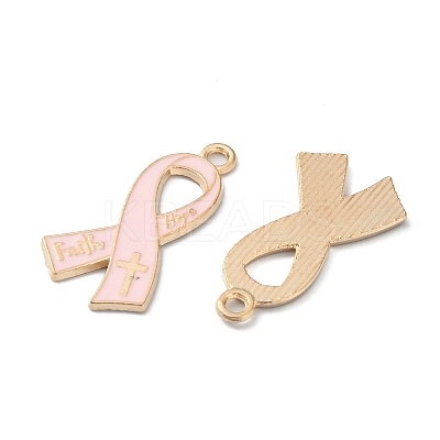 Light Gold Tone Zinc Alloy Enamel Pendants LS-ENAM-WH0061-13B-1