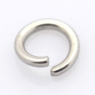 Tarnish Resistant 304 Stainless Steel Open Jump Rings LS-A-STAS-E066-08-8mm-1