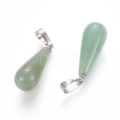 Natural Green Aventurine Pendants G-G804-A03-1