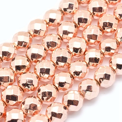 Electroplate Non-magnetic Synthetic Hematite Beads Strands G-L485-03D-LRG-1
