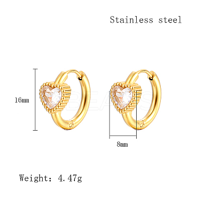 Cubic Zirconia Hoop Earrings VX9431-01-1