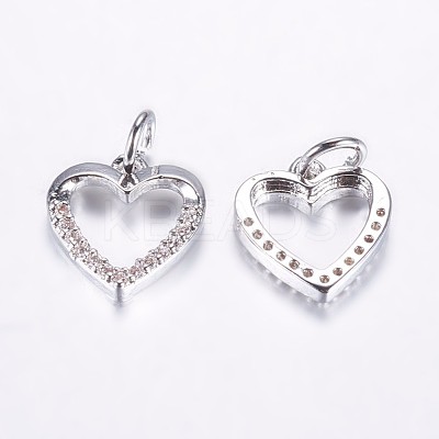 Long-Lasting Plated Brass Micro Pave Cubic Zirconia Charms ZIRC-F069-39-1