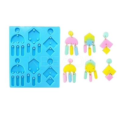 Tassel Earrings DIY Silicone Pendant Molds DIY-Q034-02-1