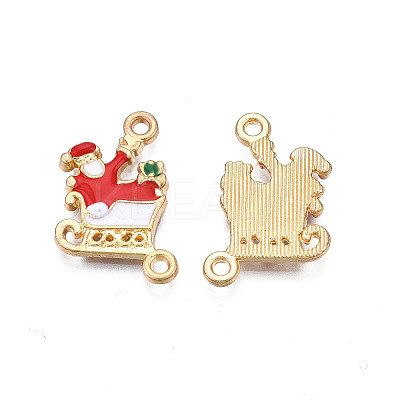 Rack Plating Alloy Enamel Pendants X-ENAM-N055-127-1