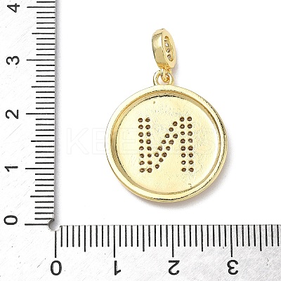 Brass Micro Pave Clear Cubic Zirconia Pendants KK-L253-17G-N-1