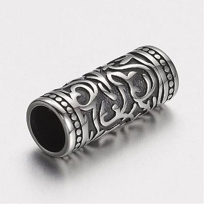 304 Stainless Steel Tube Beads STAS-D166-49AS-1