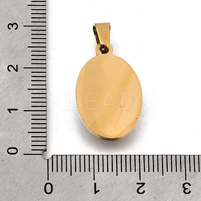 Religion Theme 304 Stainless Steel Pave Epoxy Pendants STAS-K256-29G-01-1