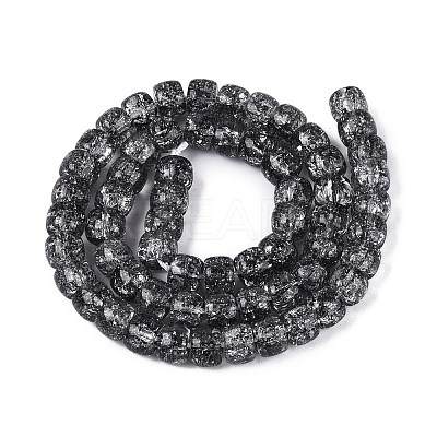 Crackle Transparent Glass Beads Strands GLAA-N069-03A-01-1