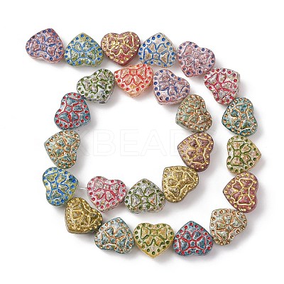 Painted Glass Beads Strands GLAA-B037-14C-1