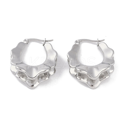 Non-Tarnish 304 Stainless Steel Hoop Earrings EJEW-C105-09P-1