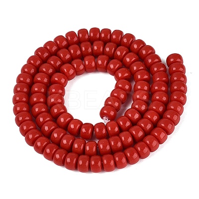 Opaque Glass Beads Strands GLAA-NH0002-B01-C04-1