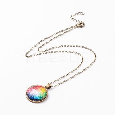 Rainbow Pride Necklace NJEW-F290-01L-1