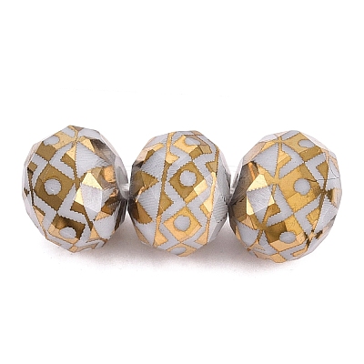 Electroplate Glass Beads EGLA-N026-01A-S02-1