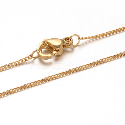 304 Stainless Steel Twisted Chain Necklaces LS-NJEW-M151-19G-1