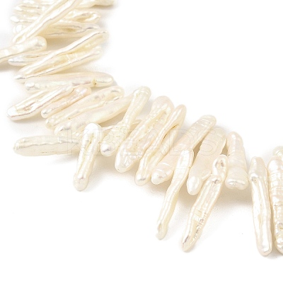 Natural Baroque Keshi Pearl Beads Strands PEAR-B004-02A-01A-1