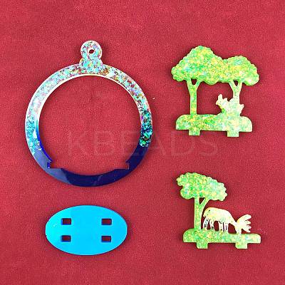 DIY Christmas Deer Pendant Food Grade Silicone Molds XMAS-PW0001-010B-1