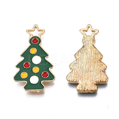 Rack Plating Alloy Enamel Pendants X-ENAM-T011-150-1