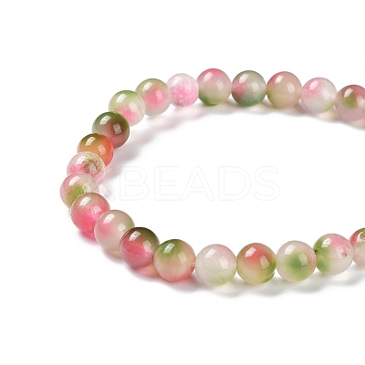 Faceted Rondelle Dyed Natural White Jade Bead Strands LS-G-D073-01C-1