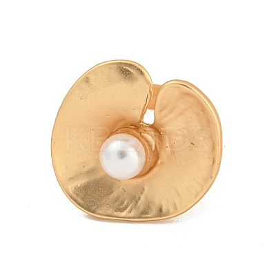 Matte Gold Alloy Adjustable Rings for Women RJEW-K260-07H-1