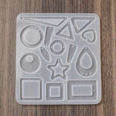 Rhombus Triangle Star DIY Pendant Silicone Molds DIY-G109-01A-1