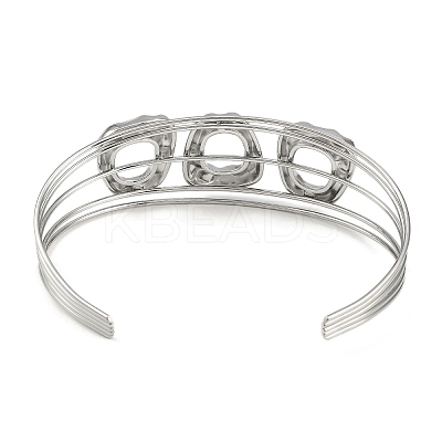Non-Tarnish 304 Stainless Steel Hollow Open Cuff Bangles BJEW-Q348-03P-06-1
