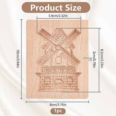 Beech Wood Cookie Molds AJEW-WH0083-59C-1